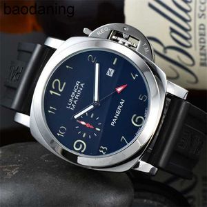 Heren Panerass Watch Designer Fashion for Mens Mechanical Famous Men Fat Sea Leather Italië Sport polshorloge Style