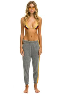 Herenbroek met 5 strepen Joggingbroek Dames Nation Sports Casual Elastic Sport 230923