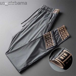 Pantalons pour hommes 2020 Printemps Hommes Jogger Mince Cordon Pantalon De Sport Haute Couture Designer Joggers Pantalon Hommes Y1114 240308