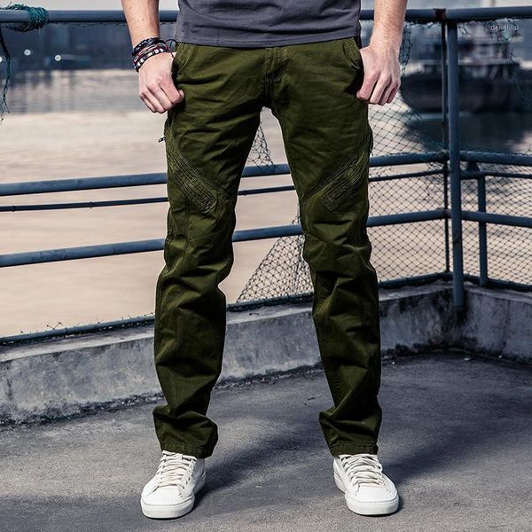 Pantalones para hombres 2021 Diseño Casual Estilo militar Pantalón táctico Pantalones de trabajo Algodón Rodilla Cremallera Largo Hombres Pantalón Ejército Cargo Masculino