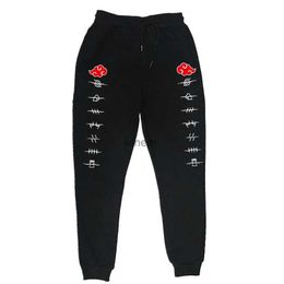 Herenbroeken 2021 Nieuwe Anime Akatsuki Heren Dames Joggingbroek Joggers Lounge Broek Zakken Outdoor Hardloopbroeken Streetwear JoggingbroekL240104