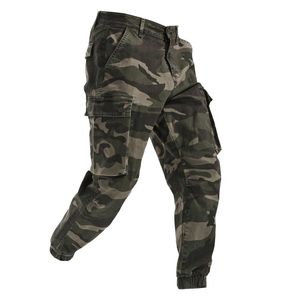 Heren broek 2021 Streetwear leger tactische wassen losse groene camouflage straal lading mannen casual tooling 29-40