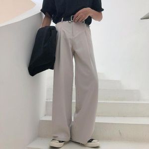 Herenbroek 2022 herfst wide-beeg dweil voor mannen Koreaanse streetwear mode losse rechte hoogbouw casual broek