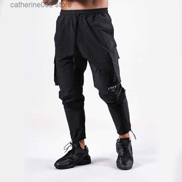 Pantalones de hombre 2022 Gimnasio Fitness Músculo Deportes Pantalones de chándal Hombres Fitness Hermanos Monos Pantalones Leggings elásticos delgados Pantalones de entrenamiento para correr T230602