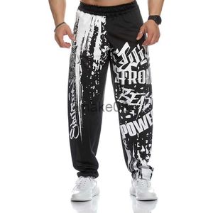 Pantalones de hombre 2022 Muscle Men Sports Mesh Pants Male Thin Casual Running Training Pantalones sueltos de gran tamaño HipHop Impreso Sportpants J230714