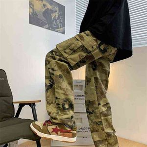 Mannen Broek 2022 Outdoor Camouflage Baggy Mannen Cargo Broek Y2K Kleding Zijzakken Vrouwen Casual Sport Rechte Losse Lange Broek Pantn T220909