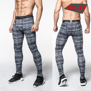 Herenbroek 2022 Winterbasis mannen camouflage hoge stretch panty Soft Compressie Skinny bodybuilding legging heren