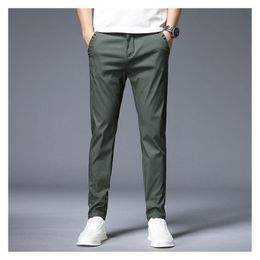 Pantalons pour hommes 2022 Xfh mince décontracté hommes 4 couleurs Style classique mode affaires coupe ajustée droite coton couleur unie marque