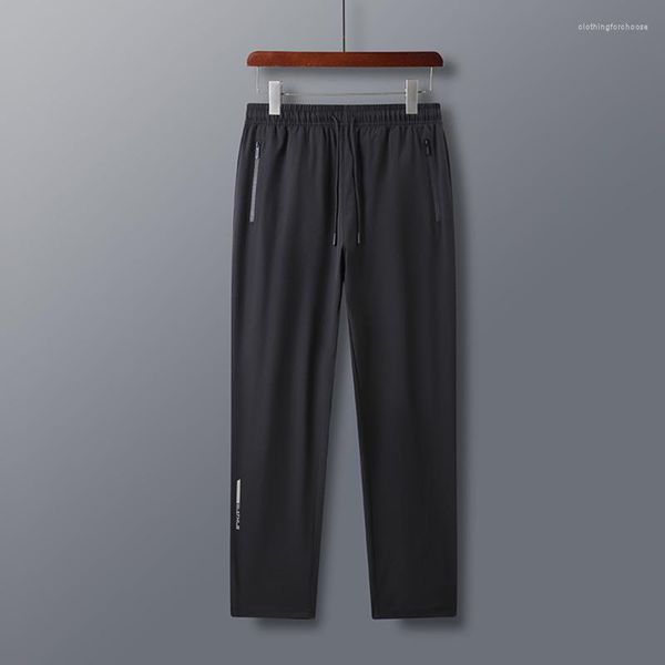 Pantalones para hombres 2023 Otoño Casual Cremallera Bolsillo Deportes Corbata suelta Pies Boca plana Tendencia Pantalones deportivos