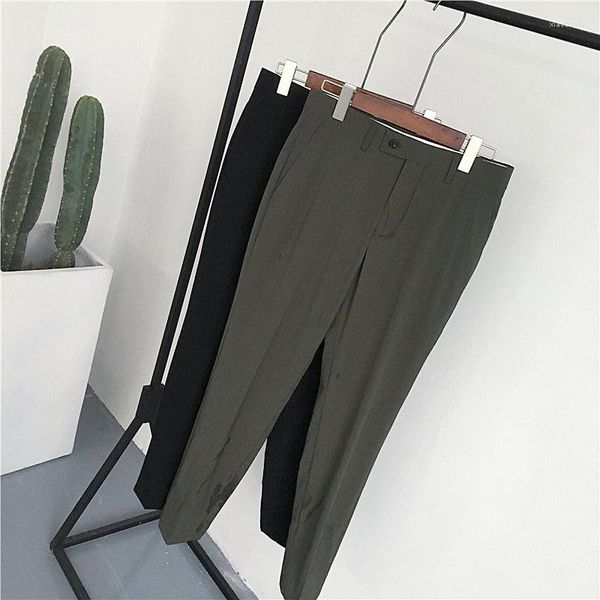 Pantalon homme 2023 automne Slim Extra Long pour homme grand et mince mode coréenne 120 cm crayon mâle armée vert pantalon