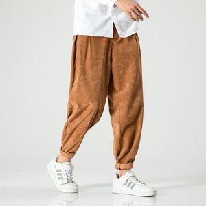 Herenbroek 2023 Autumn Spring Hip Hop Japanse streetwear corduroy broek joggers mannelijke plus size harem mannen xxxxxl