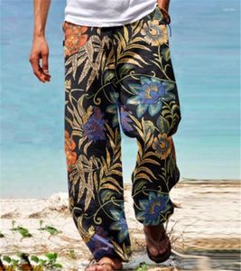 Herenbroek 2023 Zaggie mannen Casual wide been broek Retro bedrukte strand Hawaiian Loose Man Hip-Hop Harem 5xl