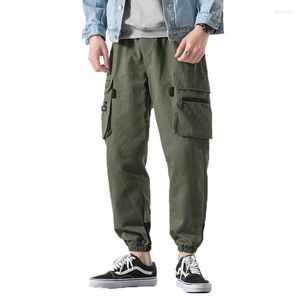 Herenbroek 2023 Merk Heren Lading Army Green Men Streetwear Track Pant Military Pencil Zipper Black Harem Joggers