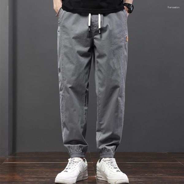Pantalons pour hommes 2023 décontracté taille élastique Legging droit mince solide pantalon grande taille 5XL vêtements d'extérieur d'affaires cordon Joggers