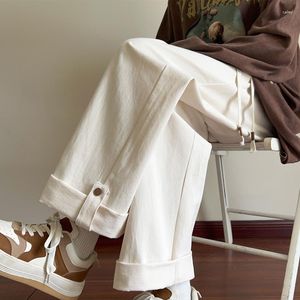 Pantalon homme 2023 décontracté ample taille élastique droite pur coton couleur unie mode tendance haute qualité pantalon M-3XL