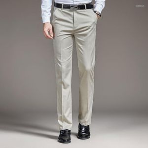 Herenbroek 2023 Casual mannen katoen lente zomer rechte broek slijtage comfortabele warme zakelijke broeken voor