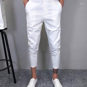 Pantalones para hombres 2023 Casual Pies rectos Slim Fit Moda Clásico Simplicidad Pantalones Tobillo Longitud Masculino Blazer A103