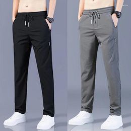 Pantalon homme 2023 décontracté avec poche corée pantalon droit ample cordon taille élastique jean Fitness grande taille bas