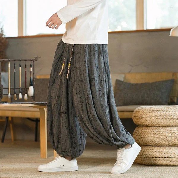 Pantalons pour hommes 2023 Style chinois déchiré trou Hip Hop Punk jambe large hommes Harajuku Vintage pantalon décontracté pantalons Hombre