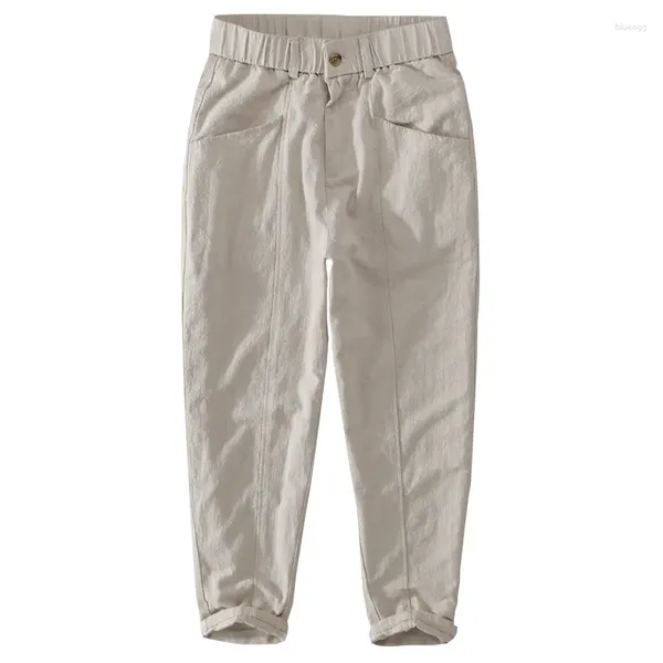 Pantalones para hombres 2023 Chinoiserie Primavera Verano Sólido Casual Moda Simple Transpirable Versátil Pantalones rectos