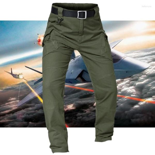 Pantalons pour hommes 2023 Ville Tactique Cargo Hommes Classique En Plein Air Randonnée Trekking Étanche Joggers Pantalon De Jogging Militaire Armée Multi Poche Trou