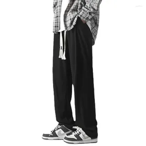 Pantalon pour hommes 2023 classique cordon couleur unie rayé droit printemps arrivée ample décontracté Style coréen pantalon