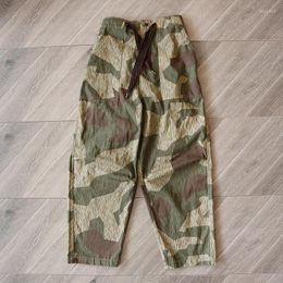 Pantalones de hombre 2023 alta calidad exclusivo extinto camuflaje japonés suelto plisado pierna ancha primavera y verano carga diaria
