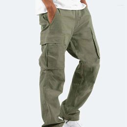 Pantalon homme 2023 Mem multi-poches printemps été Cargo hommes Streetwear fermeture éclair jambe maigre travail Joggers coton pantalon décontracté