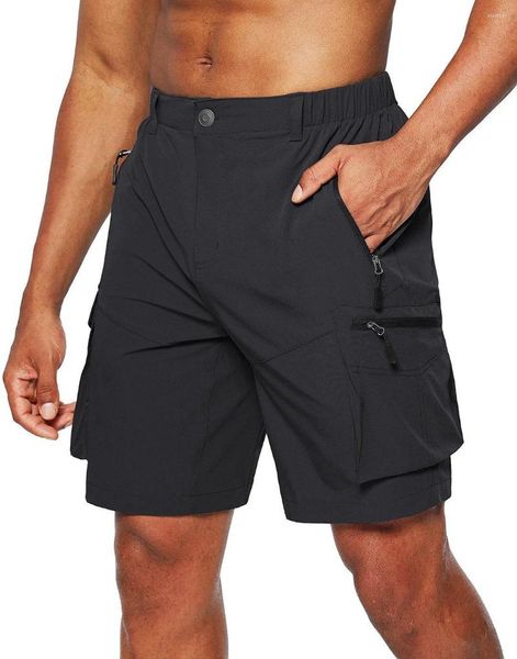 Pantalons pour hommes 2023 Salopettes pour hommes Shorts Grande taille Fermeture à glissière Multi-poches Téléphone portable