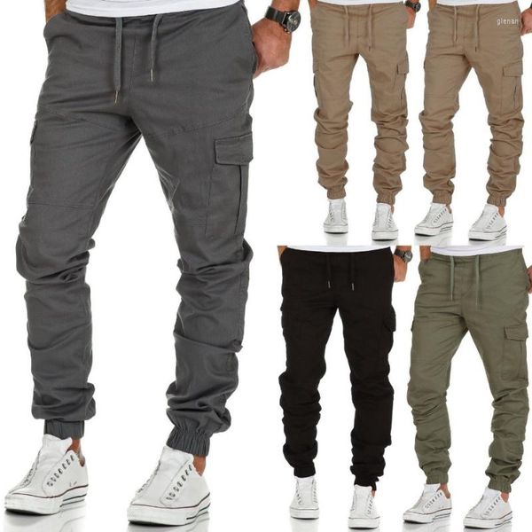 Pantalons pour hommes 2023 pantalons pour hommes Style salopette multi-poches hommes tissés décontracté sport Leggings Streetwear Cargo