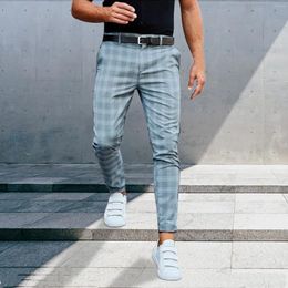 Mannen Broek 2023 Mannen Mode Toevallige Losse Geruite Rits Broek Leisure Rechte Golf Plus Size Pantalones Hombre