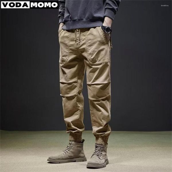 Pantalones de hombre 2023 Hombres Hip Hop Harem Joggers Pantalones masculinos Hombres Sólido Multi-bolsillo Cargo Skinny Fit Pantalones de chándal