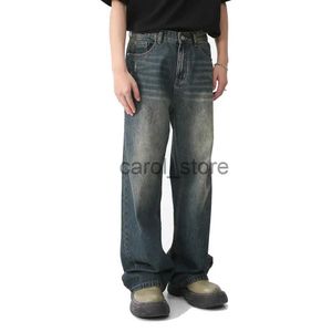 Pantalons hommes 2023 nouveaux hommes lavés Vintage mode coréenne Streetwear Hip Hop lâche décontracté droit Denim jean pantalon mâle Baggy jean pantalon J231208