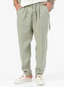 Pantalon masculin 2023 Pantnes Hombre Y2k Coton décontracté et lin en liberté Four Seasons Fashion Q240429