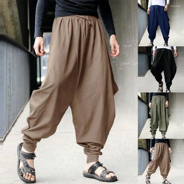 Pantalones para hombres 2023 Personalizado Japonés Casual Suelto Harem Streetwear Pantalones Baggy Hippy Hakama Streets