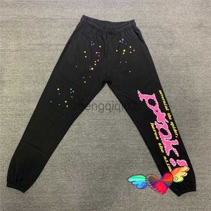 Pantalones de hombre 2023 Spider Web 555555 Pantalones de chándal Hombres Mujeres 1 1 Alta calidad Puff Print Sp5der Heavy FabricTrousers Street Hip Hop Joggers Y23