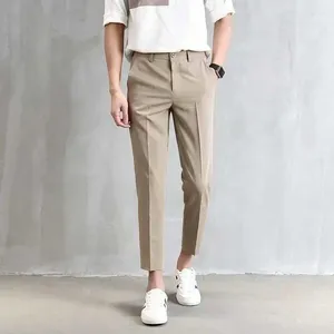 Pantalon masculin 2023 Spring and Automn Style Fashion Simple High Taist Slim Fit Casual Business Hanging Straight Tube Cigarette