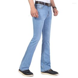 Pantalons pour hommes 2023 printemps et automne hommes Micro évasé Denim taille décontractée 27-35 36