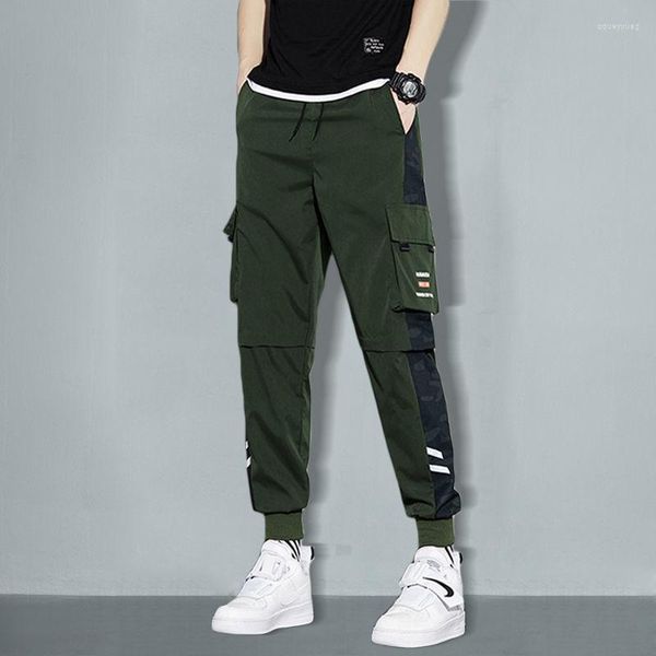 Pantalons pour hommes 2023 printemps et été étudiant salopette Style coréen mode lâche Leggings décontractés neuf trois couleurs grande taille 5XL