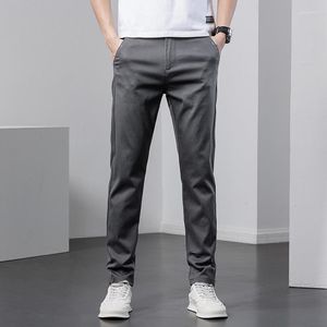 Pantalons pour hommes 2023 printemps classique hommes élastique décontracté hommes affaires robe Slim Fit survêtement Stretch pantalons longs mâle 38