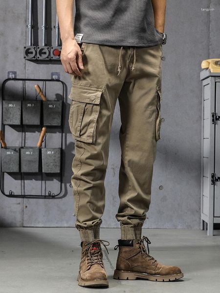 Pantalons pour hommes 2023 printemps coton Cargo multi-poches armée militaire Slim Fit Joggers vêtements de travail décontracté pantalon tactique