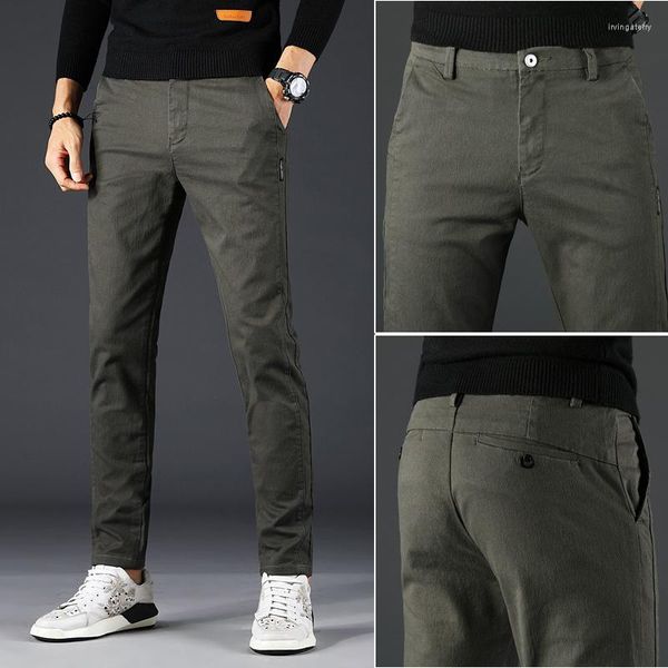 Pantalons pour hommes 2023 printemps été automne décontracté hommes coton Slim Fit mince Chino mode pantalon mâle marque vêtements grande taille 28-38