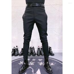 Pantalon pour hommes 2023 Spring Summer Hommes Costume Mode Casual Business Slim Fit Longueur de la cheville Pantalon de bureau Robe A22