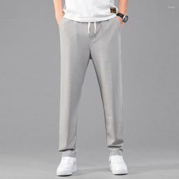 Pantaloni da uomo 2023 primavera estate dritto sottile casual moda coreana tessuto waffle pantaloni comodi da pista di marca maschile