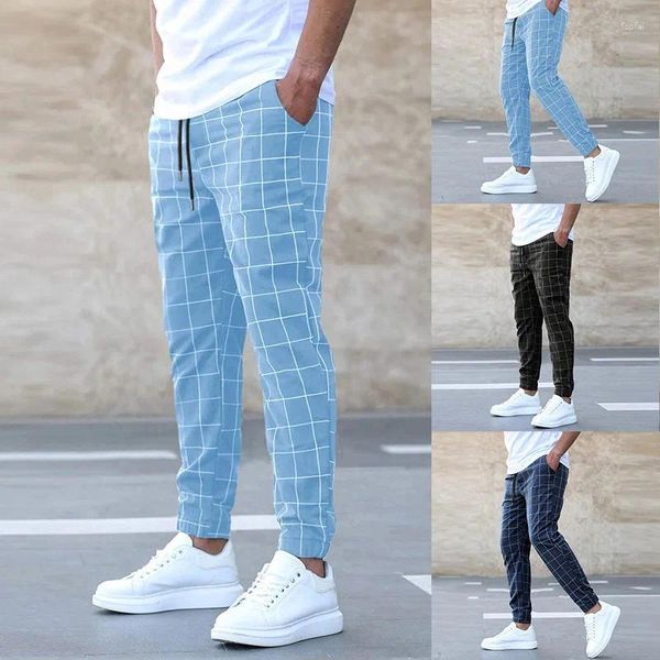 Pantalons pour hommes 2023 Street Fashion Pantalon décontracté Ragged Hole Cordon