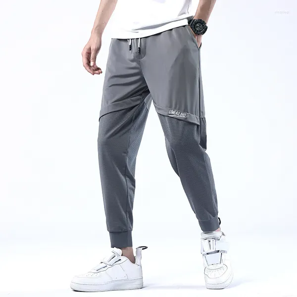 Pantalones de hombre 2023 verano seda hielo malla ultrafina deportes casuales secado rápido Harun correr al aire libre