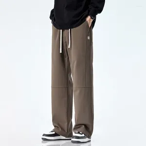 Pantalones para hombres 2023 Pantalones vaqueros de pierna ancha sueltos con cordón de otoño engrosados cómodos y duraderos