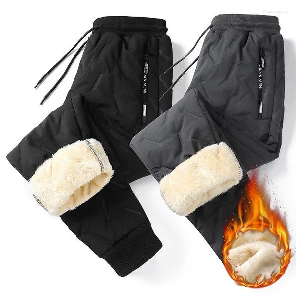 Pantalon pour hommes 2023 hiver laine d'agneau chaud épaissir pantalons de survêtement hommes mode joggeurs imperméable décontracté plus polaire pantalon surdimensionné