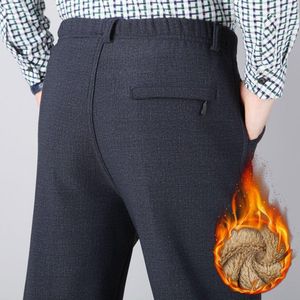 Pantalons pour hommes 2023 hiver hommes mode ample décontracté cachemire mâle couleur unie droite épaissie laine d'agneau pantalon L129