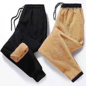Herenbroek 2023 Winterheren Warm Dikke broek Zetpants Men Men Mode Joggers Casual merk plus fleece size broek